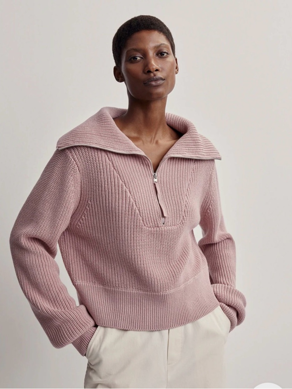 Varley, Mentone Half-Zip Knit Pullover, Size small
